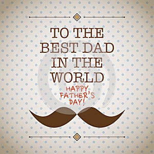 Fathers day mustache card