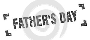 fathers day stamp. father`s day square sign. father`s day