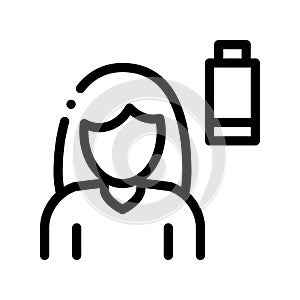 Fatigue Symptomp Of Pregnancy Vector Sign Icon