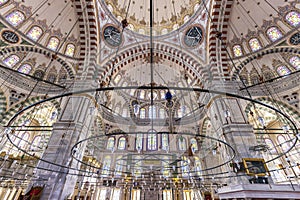 Fatih mosque in istanbul. internal view