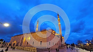 Fatih Mosque time lapse. Day to night time lapse video of Fatih Mosque