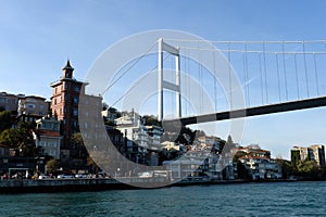 Fatih Sultan Mehmet Bridge over Bosporus Strait, Istanbul, Turkey