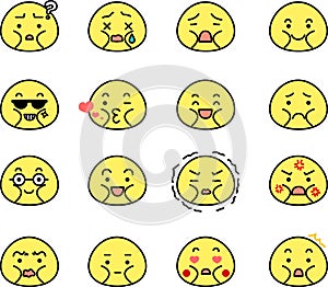 Fatman emoticon icon set