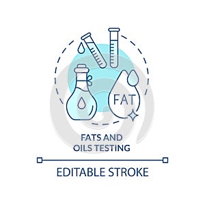 Grasas a aceite pruebas turquesa icono 