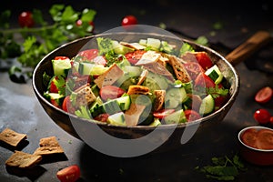 Fattoush, mediterranean food life style Authentic living