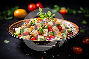 Fattoush Salad, mediterranean food life style Authentic living