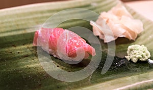 Fatty tuna sushi