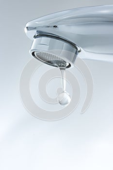Faucet with a drop let of water