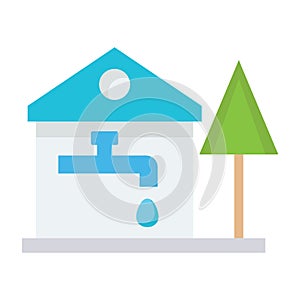 Faucet Isolated Vector icon which can easily modify or edit