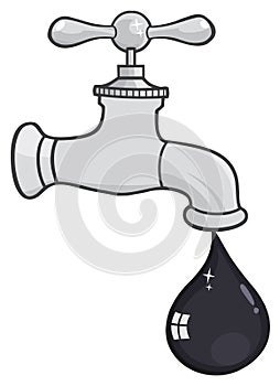 Faucet With Petroleum Or Oil Drop Design