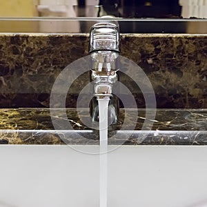 Faucet with water