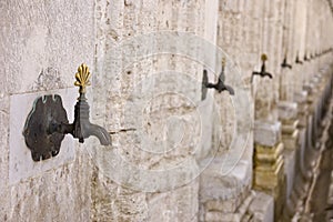 Faucets for ablution in Suleiman's mosque