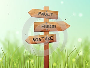 Fault error mistake