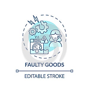 Faulty goods concept icon