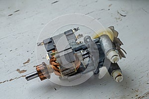 Faulty motor in used kitchen mixer. photo