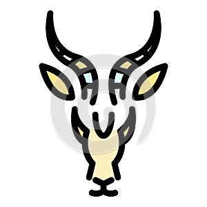 Faune gazelle icon color outline vector