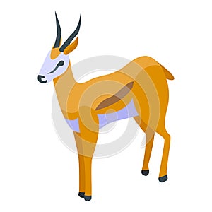 Faune gazelle icon, isometric style