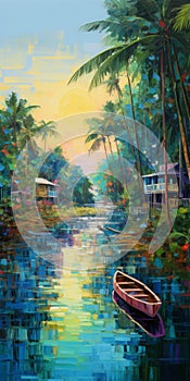 Fauvism Art Inspiration By Turquoise River In Humid Thailand