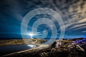 Favaritx Lighthouse in Minorca, Spain