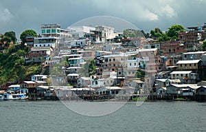 Favela on the Amazon in Manaus photo