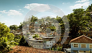 Favela in Cosme Velho district of Rio de Janeiro, Brazil photo