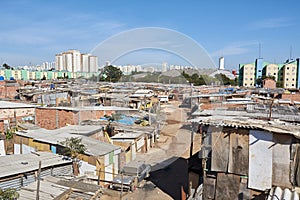 Favela Slum in Sao Paulo city. photo