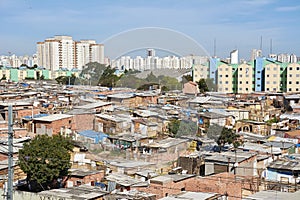 Favela Slum in Sao Paulo city. photo