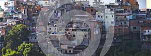 Favelas in the city of Rio de Janeiro. A place where poor people live