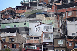 Favelas in the city of Rio de Janeiro. A place where poor people live