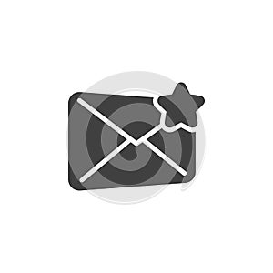 Favorite e-mail vector icon