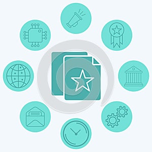 Favorite file vector icon sign symbol