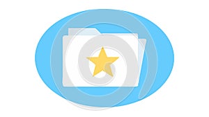 Favorite Folder Icon for Bookmarking Important Files Content, vector design Generative AI