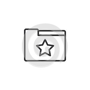 Favorite folder outline icon