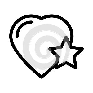 Favorite vector thin line icon