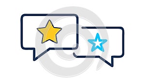Favorite Message Star, Important Chat Icon Vector Design Generative AI