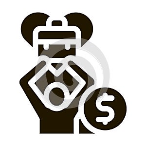 favorite money job icon Vector Glyph Illustration