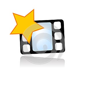 Favorite movie video icon photo