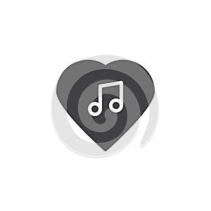 Favorite music vector icon