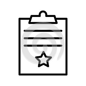 Favorite project thin line vector icon