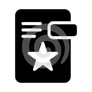 Favorite vector  glyph flat icon
