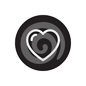 Favorite vector glyph flat icon