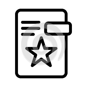 Favorite vector  thin line icon