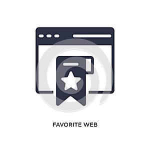 favorite web icon on white background. Simple element illustration from marketing concept