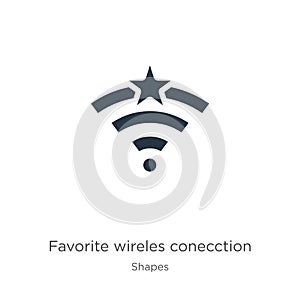 Favorite wireles conecction icon vector. Trendy flat favorite wireles conecction icon from shapes collection isolated on white