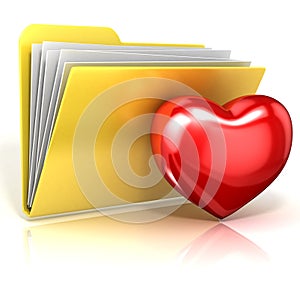 Favorites, heart folder icon