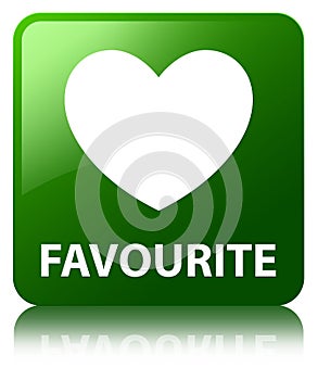 Favourite (heart icon) green square button