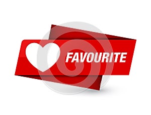 Favourite (heart icon) premium red tag sign