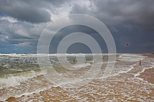 Favourite Lakolk beach for kiteboarding, surfing etc. Jutland, Denmark