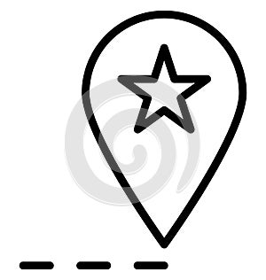 Favourite location, gps Isolated Vector Icon that can be easily modified or edited