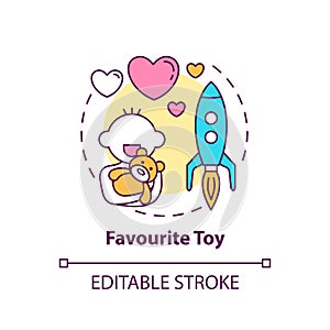 Favourite toy concept icon